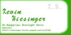 kevin wiesinger business card